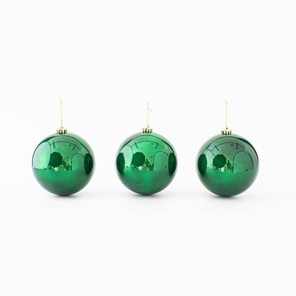 ΠΛΑΣΤΙΚΗ ΜΠΑΛΑ ΠΡΑΣΙΝΗ ΓΥΑΛΙΣΤΕΡΗ ΣΕΤ 3 ΤΜΧ 15εκ