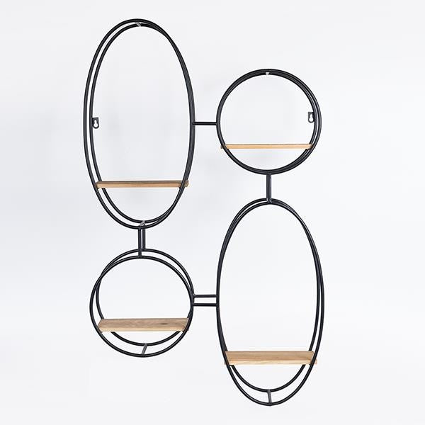 ΡΑΦΙ ΤΟΙΧΟΥ ΜΕΤΑΛΛΙΚΟ ΜΑΥΡΟ 56.5x12x92