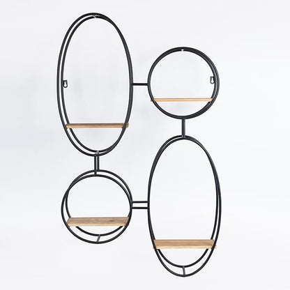 ΡΑΦΙ ΤΟΙΧΟΥ ΜΕΤΑΛΛΙΚΟ ΜΑΥΡΟ 56.5x12x92