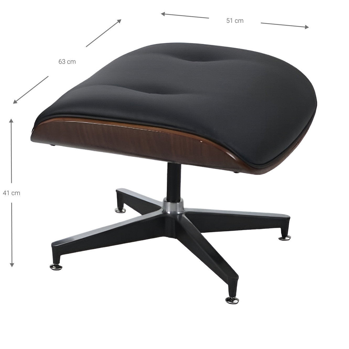 Lounge Armchair Black 82x92x82