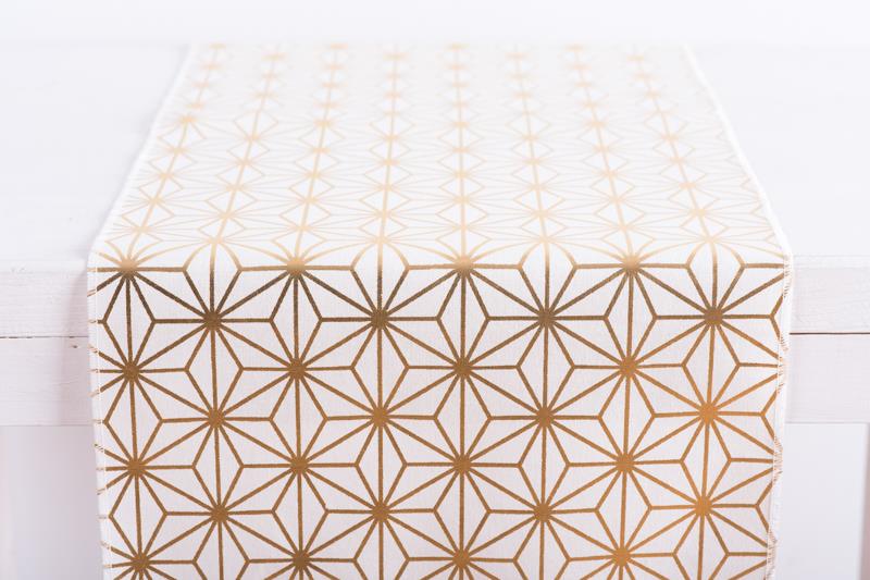 Ράννερ Χρυσά Γεωμετρικά Σχέδια 32x250εκ