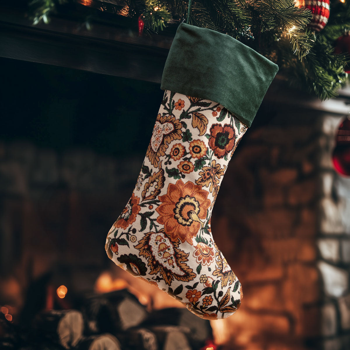 Κάλτσα Στόφα Λουλούδια Folklore 50x30εκ