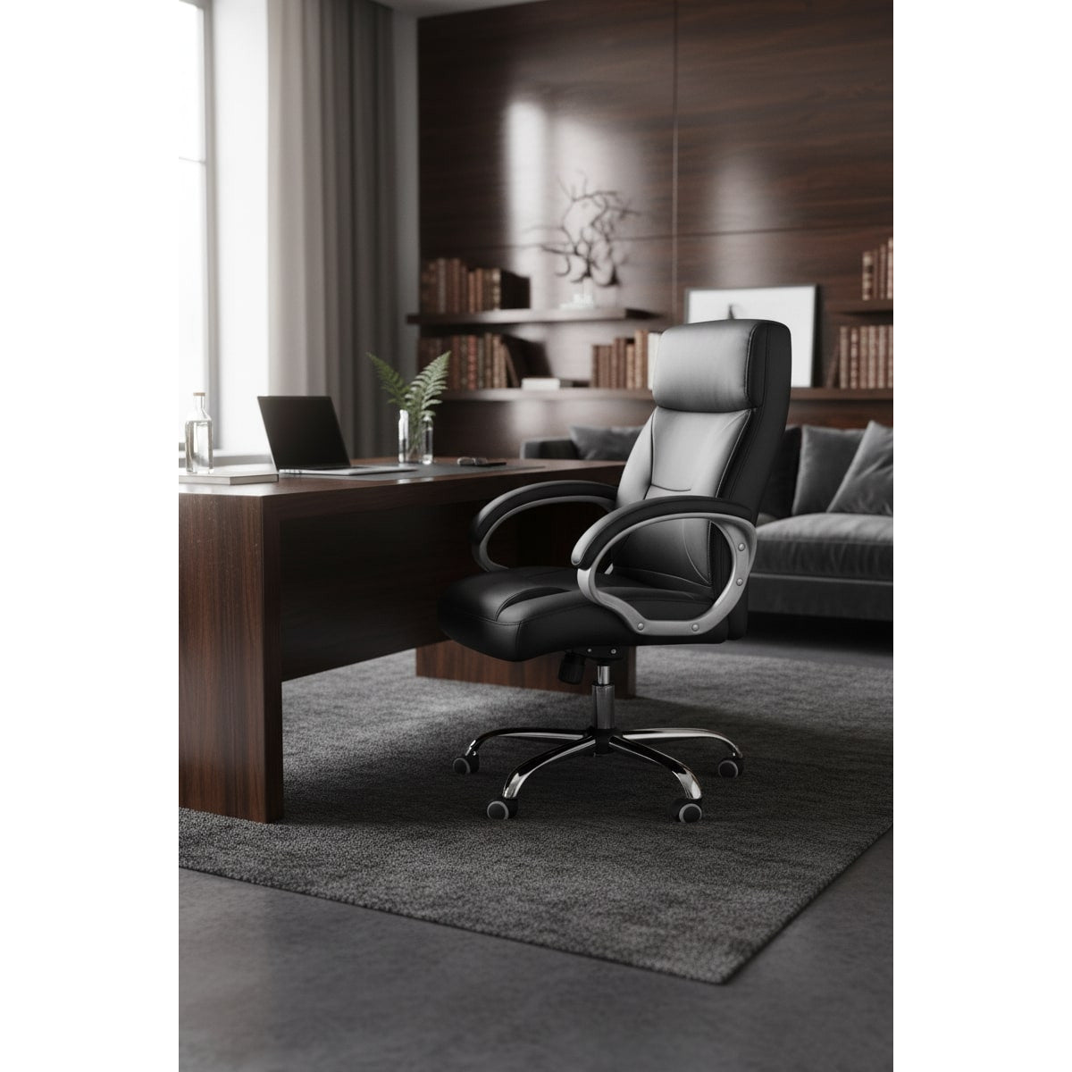 Καρέκλα Διευθυντική Cinnabar Μαύρο 54x60x107
