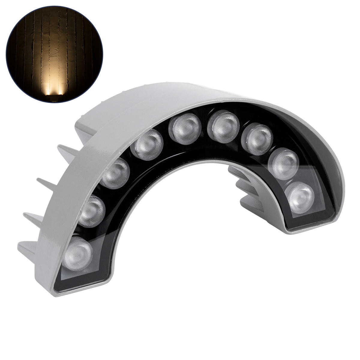 TREELIGHT-WINA 90680 Κυρτή Μπάρα Φωτισμού Wall Washer για Φυτά - Δέντρα LED 9W 990lm 30° DC 24V Αδιάβροχο IP65 Θερμό Λευκό 2700K Dimmable - Γκρι Ανθρακί - Μ20.5 x Π5.5 x Υ11