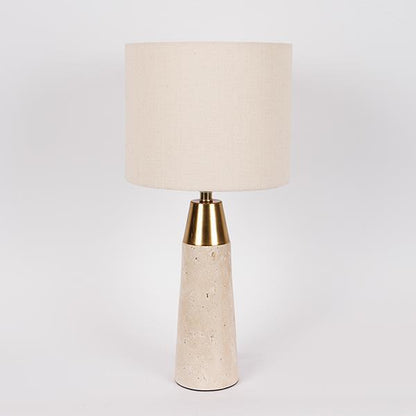 ΕΠΙΤΡΑΠΕΖΙΟ ΦΩΤΙΣΤΙΚΟ ΜΕ ΜΠΕΖ ΚΑΠΕΛΟ ΜΕΤΑΛΙΚΟ - ΜΑΡΜΑΡΙΝΟ ΧΡΥΣΟ - ΜΠΕΖ 25x25x52