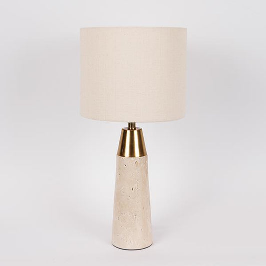 ΕΠΙΤΡΑΠΕΖΙΟ ΦΩΤΙΣΤΙΚΟ ΜΕ ΜΠΕΖ ΚΑΠΕΛΟ ΜΕΤΑΛΙΚΟ - ΜΑΡΜΑΡΙΝΟ ΧΡΥΣΟ - ΜΠΕΖ 25x25x52