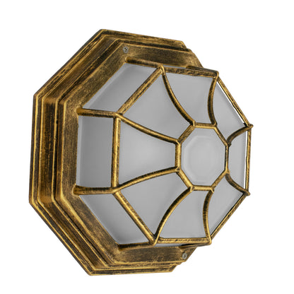 RUBY 00914 Vintage Φωτιστικό Οροφής με Ντουί 1 x E27 AC 220-240V IP20 - Μπρούτζινο Εφέ Σκουριάς - Μ27 x Π27 x Υ12