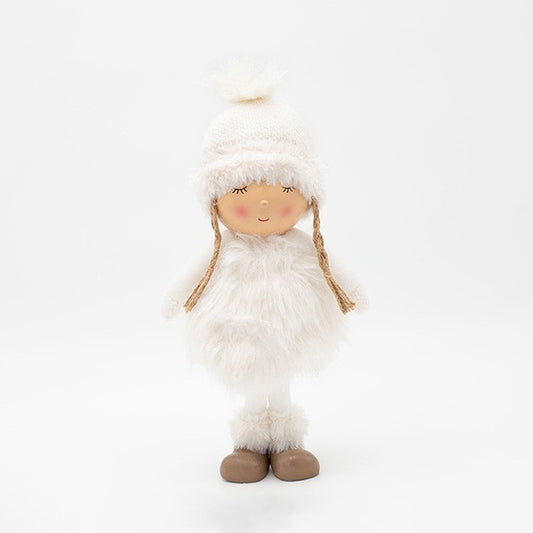 ΚΟΡΙΤΣΑΚΙ POM POM ΜΕ ΛΕΥΚΑ ΡΟΥΧΑ 21x13x34