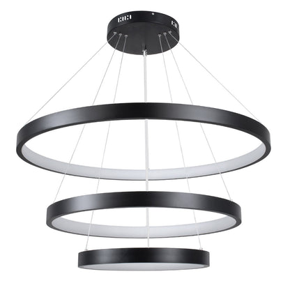 NEMESIS KLV-101-0220-V2 Κρεμαστό Φωτιστικό Οροφής LED 120W 12000lm 180° AC 220-240V IP20 Ρυθμιζόμενο Λευκό CCT με Χειριστήριο από 2700K έως 6000K Dimmable - Lumileds SMD Chip - Μαύρο Ματ - Μ80 x Π80 x Υ80