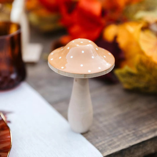 Μανιτάρι Πουά Ξύλο με Σμάλτο 6x6x9