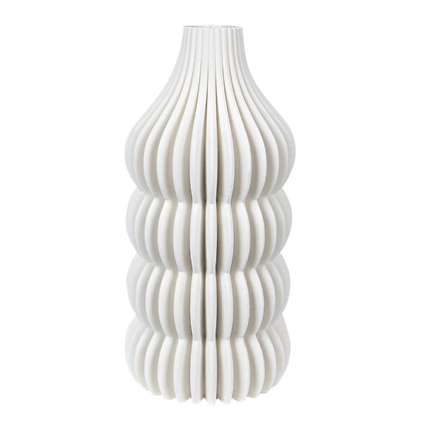 ΒΑΖΟ ΠΟΡΣΕΛΑΝΙΝΟ 3D ΛΕΥΚΟ 17.5x17.5x35.5