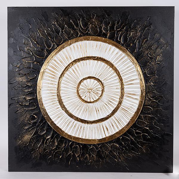 ΠΙΝΑΚΑΣ ΚΑΜΒΑΣ ΚΥΚΛΟΣ ΜΑΥΡΟΣ - ΧΡΥΣΟΣ - ΛΕΥΚΟΣ 80x3x80