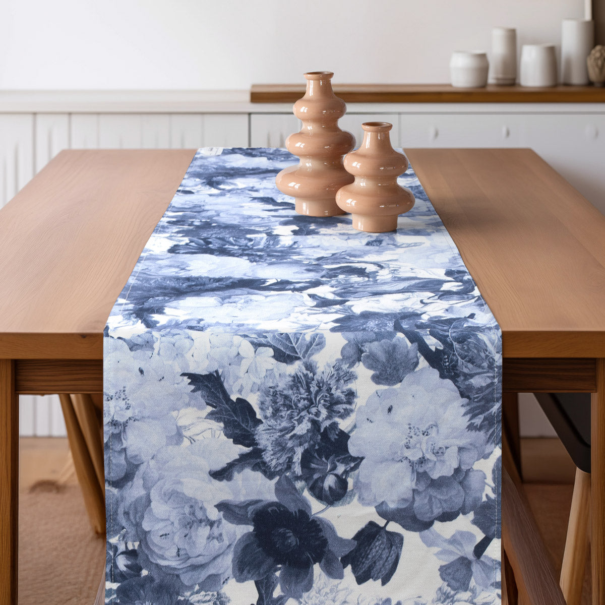 Ράννερ Μπλε Λουλούδια 32x250εκ