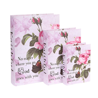 S/3 ΚΟΥΤΙΑ ΞΥΛΙΝΑ ΡΟΖ 32x23x7 25x18x6 18x13x4