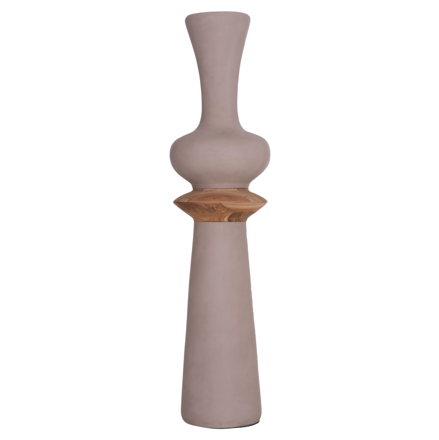ΔΙΑΚΟΣΜΗΤΙΚΟ ΒΑΖΟ ΔΑΠΕΔΟΥ NEBULA FIBER CEMENT TAUPE ΞΥΛΟ ΤΕΑΚ Φ45x172