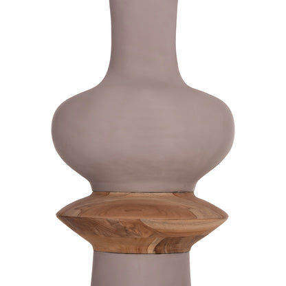 ΔΙΑΚΟΣΜΗΤΙΚΟ ΒΑΖΟ ΔΑΠΕΔΟΥ NEBULA FIBER CEMENT TAUPE ΞΥΛΟ ΤΕΑΚ Φ45x172