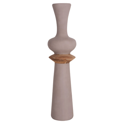 ΔΙΑΚΟΣΜΗΤΙΚΟ ΒΑΖΟ ΔΑΠΕΔΟΥ NEBULA FIBER CEMENT TAUPE ΞΥΛΟ ΤΕΑΚ Φ45x172