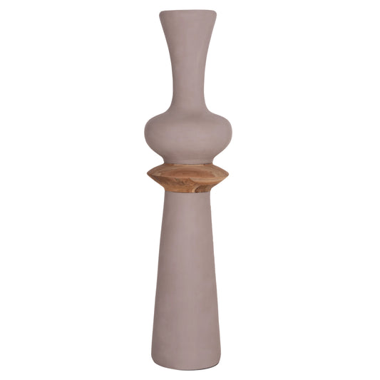 ΔΙΑΚΟΣΜΗΤΙΚΟ ΒΑΖΟ ΔΑΠΕΔΟΥ NEBULA FIBER CEMENT TAUPE ΞΥΛΟ ΤΕΑΚ Φ45x172