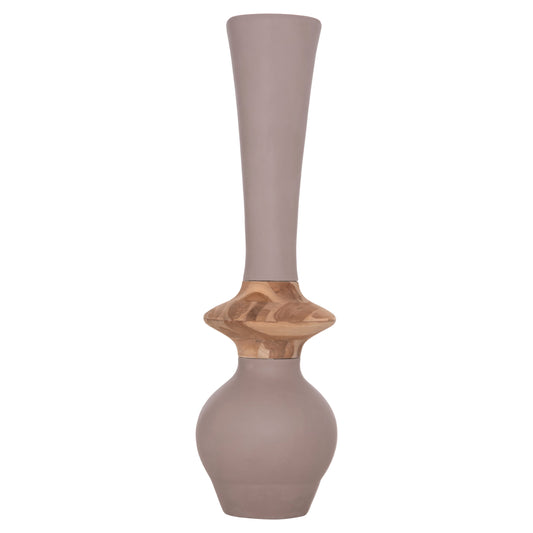 ΔΙΑΚΟΣΜΗΤΙΚΟ ΒΑΖΟ ΔΑΠΕΔΟΥ NEBULA FIBER CEMENT TAUPE ΞΥΛΟ ΤΕΑΚ Φ45x148
