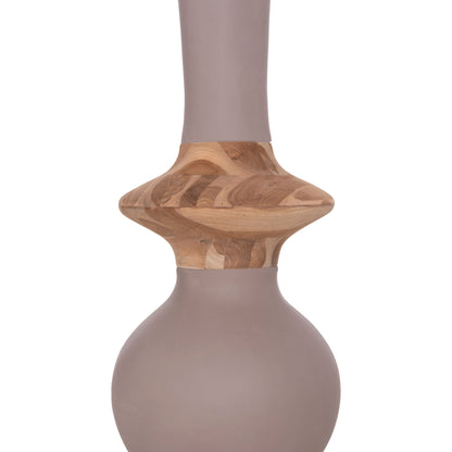 ΔΙΑΚΟΣΜΗΤΙΚΟ ΒΑΖΟ ΔΑΠΕΔΟΥ NEBULA FIBER CEMENT TAUPE ΞΥΛΟ ΤΕΑΚ Φ45x148