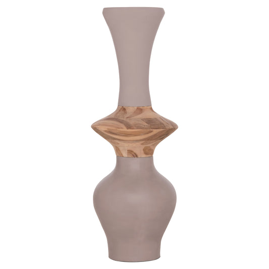 ΔΙΑΚΟΣΜΗΤΙΚΟ ΒΑΖΟ ΔΑΠΕΔΟΥ NEBULA FIBER CEMENT TAUPE ΞΥΛΟ ΤΕΑΚ Φ45x115