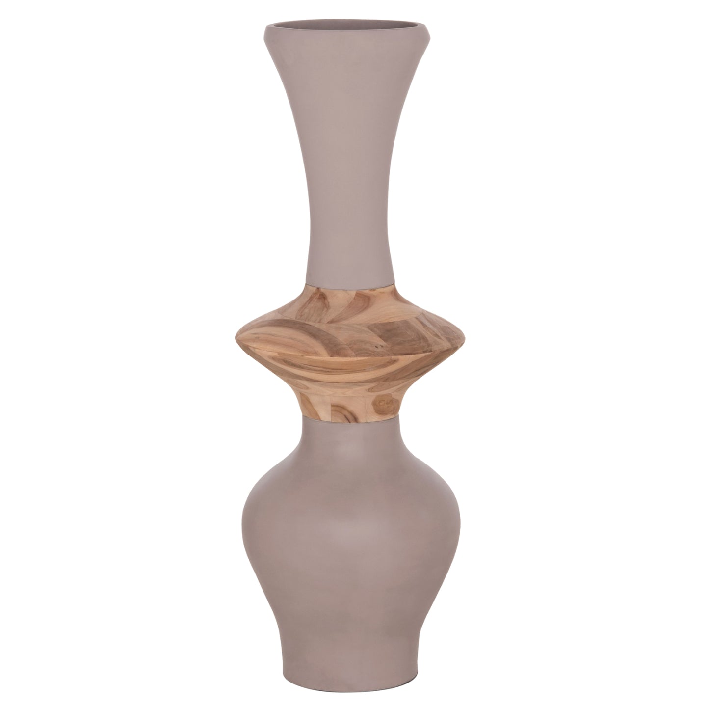 ΔΙΑΚΟΣΜΗΤΙΚΟ ΒΑΖΟ ΔΑΠΕΔΟΥ NEBULA FIBER CEMENT TAUPE ΞΥΛΟ ΤΕΑΚ Φ45x115