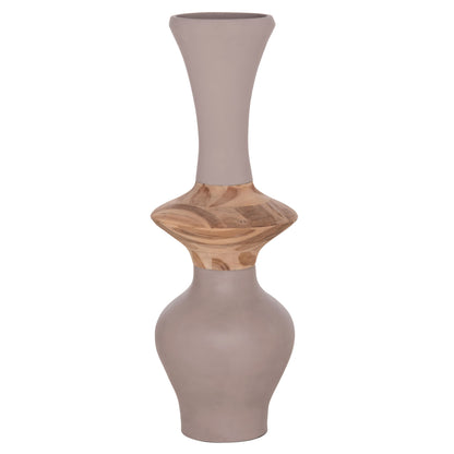 ΔΙΑΚΟΣΜΗΤΙΚΟ ΒΑΖΟ ΔΑΠΕΔΟΥ NEBULA FIBER CEMENT TAUPE ΞΥΛΟ ΤΕΑΚ Φ45x115