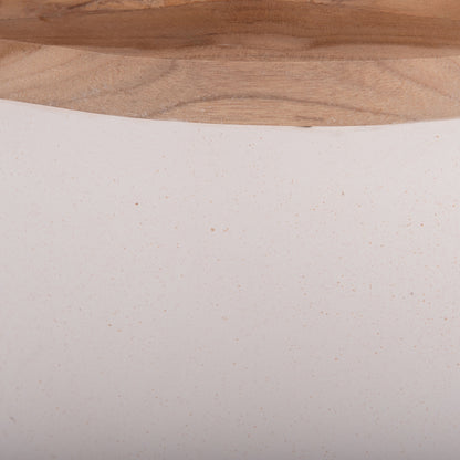 ΔΙΑΚΟΣΜΗΤΙΚΟ ΒΑΖΟ ΔΑΠΕΔΟΥ LINTER FIBER CEMENT ΛΕΥΚΟ ΞΥΛΟ ΤΕΑΚ Φ41x47