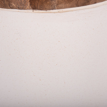 ΔΙΑΚΟΣΜΗΤΙΚΟ ΒΑΖΟ ΔΑΠΕΔΟΥ LINTER FIBER CEMENT ΛΕΥΚΟ ΞΥΛΟ ΤΕΑΚ Φ34x60