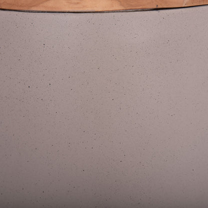 ΔΙΑΚΟΣΜΗΤΙΚΟ ΒΑΖΟ ΔΑΠΕΔΟΥ LINTER FIBER CEMENT ΓΚΡΙ ΜΑΤ ΞΥΛΟ ΤΕΑΚ Φ34x60