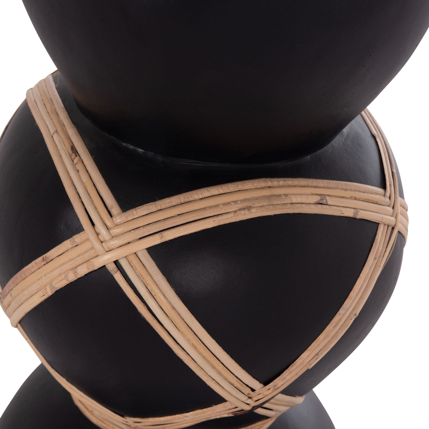 ΔΙΑΚΟΣΜΗΤΙΚΟ ΒΑΖΟ ΔΑΠΕΔΟΥ MAYNARD TERRACOTTA ΜΑΥΡΟ RATTAN Φ27.5x50