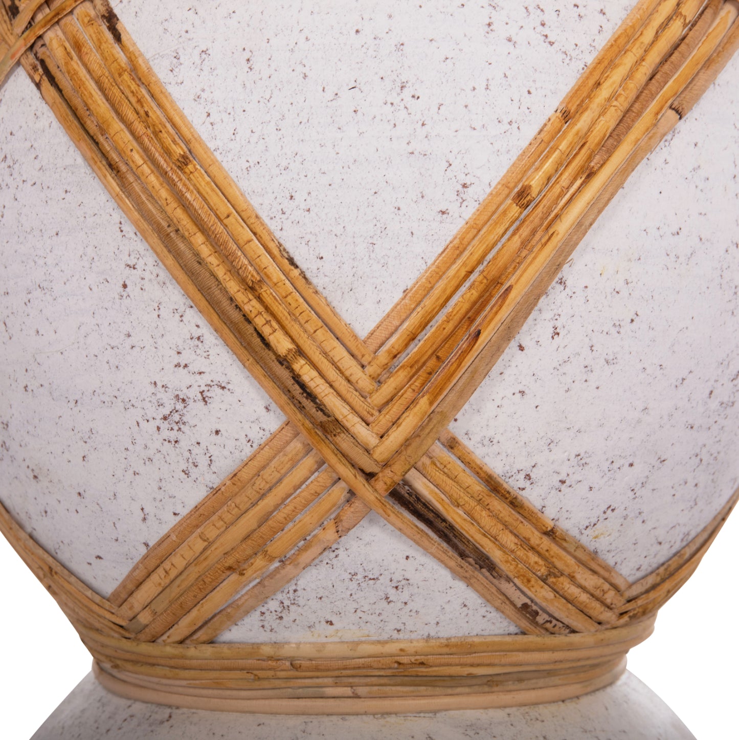 ΔΙΑΚΟΣΜΗΤΙΚΟ ΒΑΖΟ ΔΑΠΕΔΟΥ MAYNARD TERRACOTTA ΛΕΥΚΟ RATTAN Φ32x62.5