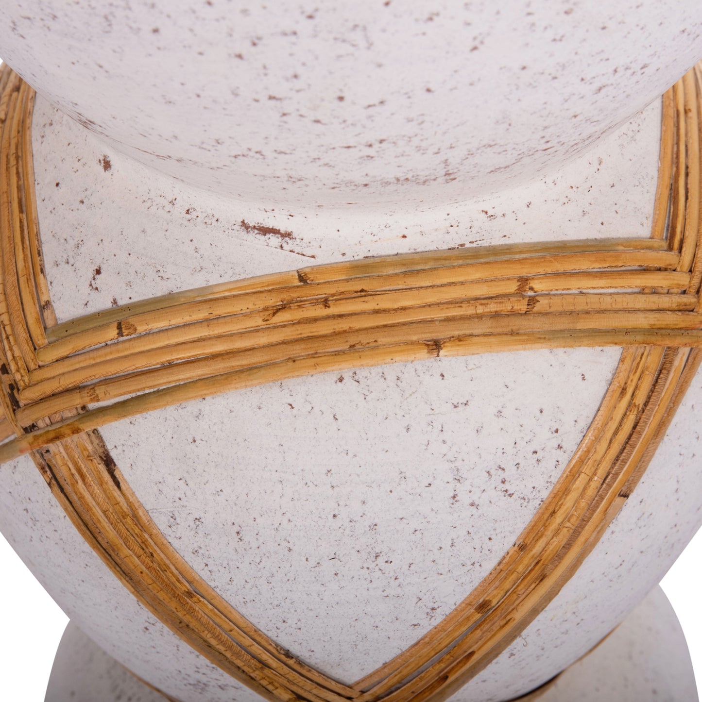 ΔΙΑΚΟΣΜΗΤΙΚΟ ΒΑΖΟ ΔΑΠΕΔΟΥ MAYNARD TERRACOTTA ΛΕΥΚΟ RATTAN Φ32x62.5