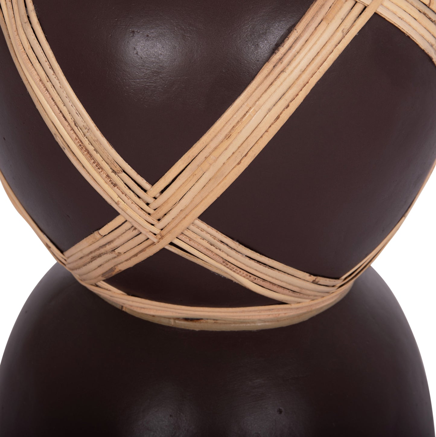ΔΙΑΚΟΣΜΗΤΙΚΟ ΒΑΖΟ ΔΑΠΕΔΟΥ MAYNARD TERRACOTTA ΣΟΚΟΛΑΤΙ RATTAN Φ32x62.5