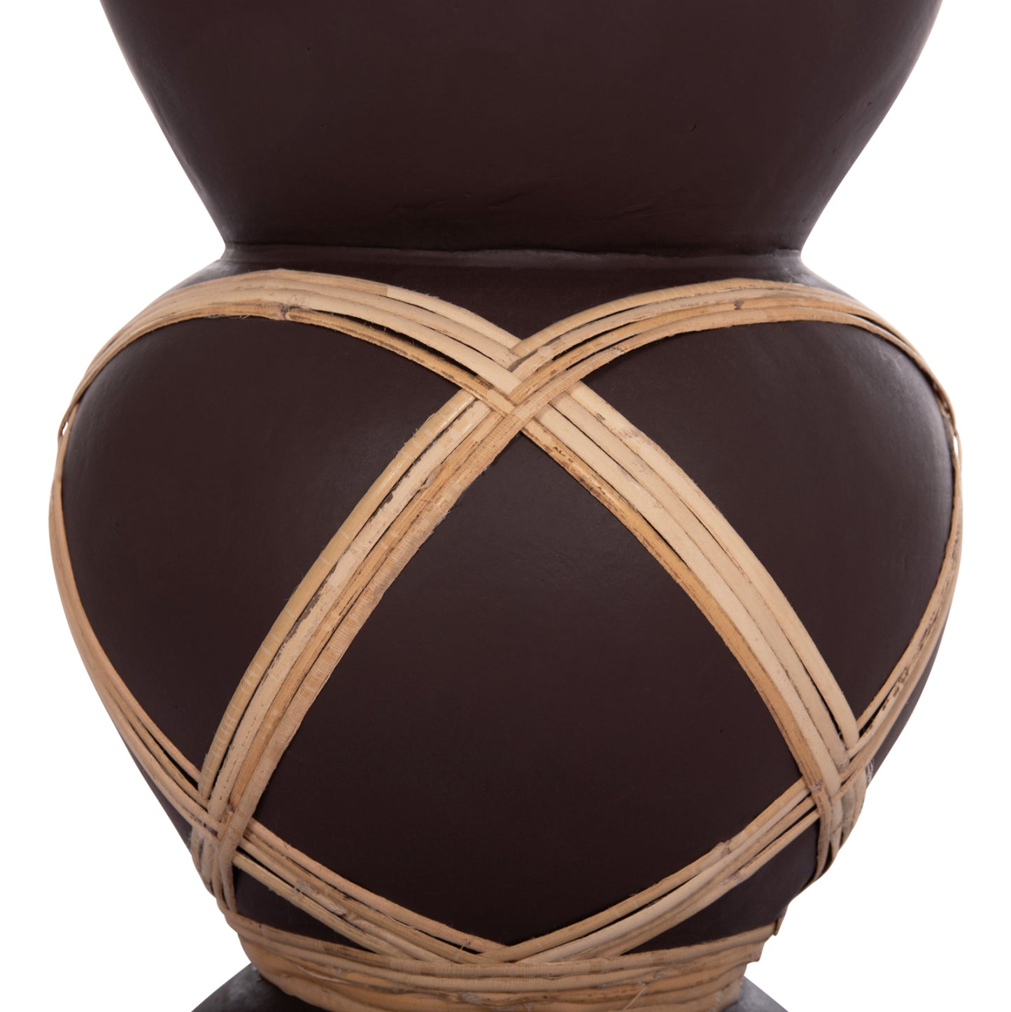 ΔΙΑΚΟΣΜΗΤΙΚΟ ΒΑΖΟ ΔΑΠΕΔΟΥ MAYNARD TERRACOTTA ΣΟΚΟΛΑΤΙ RATTAN Φ27.5x50
