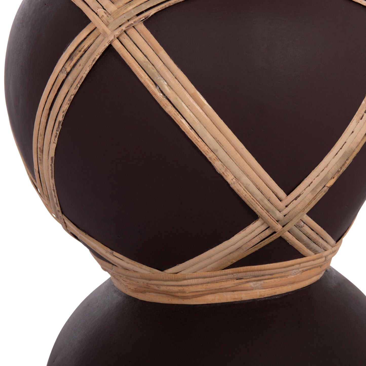 ΔΙΑΚΟΣΜΗΤΙΚΟ ΒΑΖΟ ΔΑΠΕΔΟΥ MAYNARD TERRACOTTA ΣΟΚΟΛΑΤΙ RATTAN Φ27.5x50