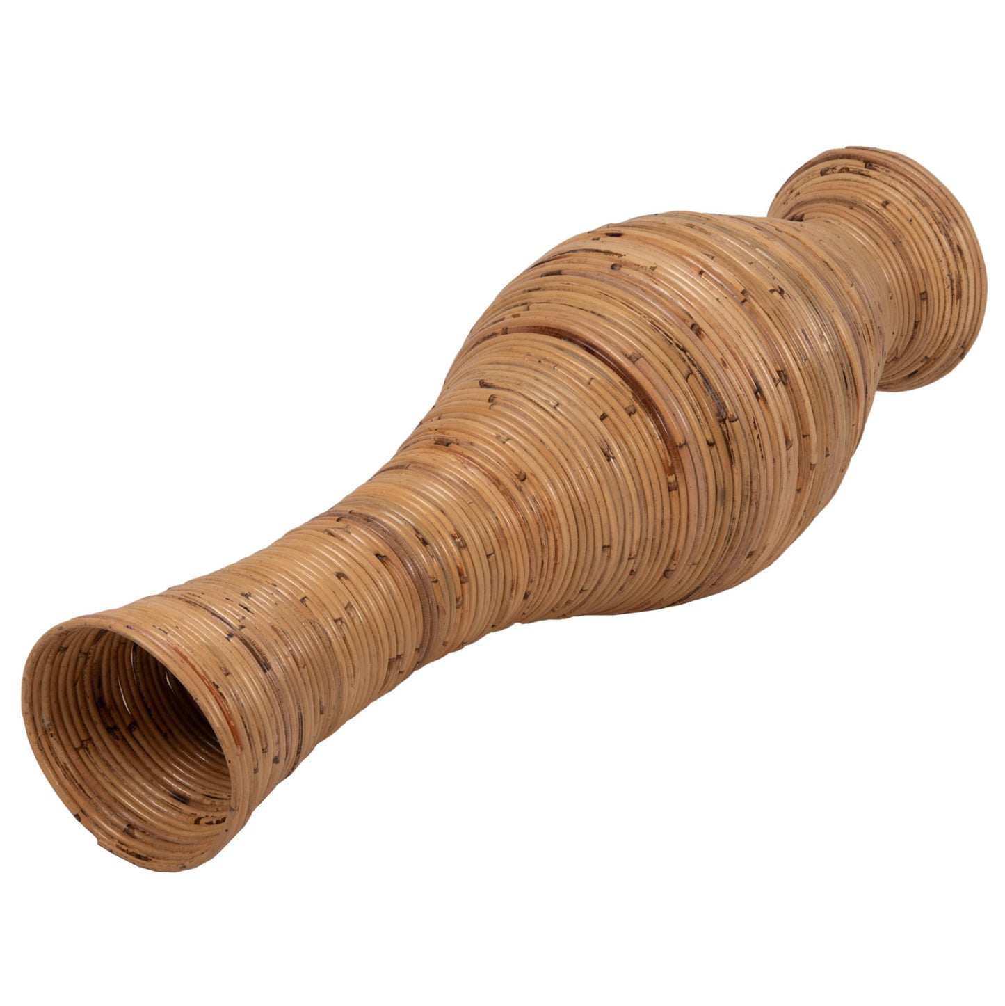 DECORATIVE FLOOR VASE RATTAN IN NATURAL F30x100
