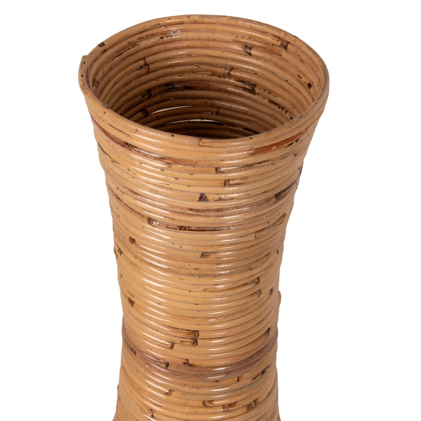 DECORATIVE FLOOR VASE RATTAN IN NATURAL F30x100