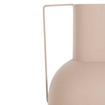 DECORATIVE VASE FLAGON METAL IN ECRU D34x54