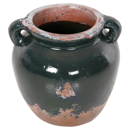ΔΙΑΚΟΣΜΗΤΙΚΟ ΒΑΖΟ ΤΕΡΑΚΟΤΑ ΣΕ ANTIQUE ΠΡΑΣΙΝΗ ΑΠΟΧΡΩΣΗ Φ26Χ26