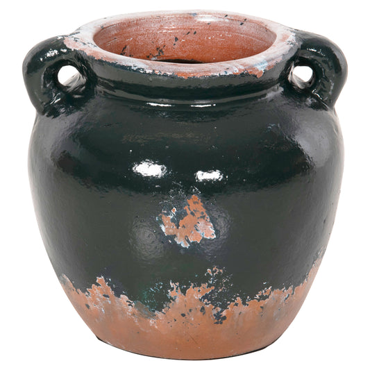 ΔΙΑΚΟΣΜΗΤΙΚΟ ΒΑΖΟ ΤΕΡΑΚΟΤΑ ΣΕ ANTIQUE ΠΡΑΣΙΝΗ ΑΠΟΧΡΩΣΗ Φ26Χ26