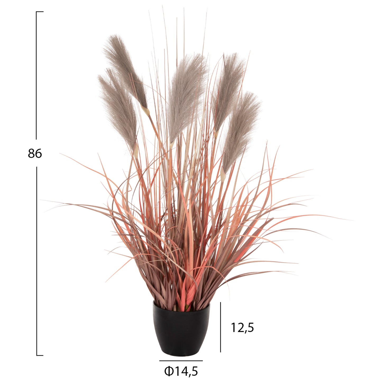 ΔΙΑΚΟΣΜΗΤΙΚΟ ΣΥΝΘΕΤΙΚΟ ΦΥΤΟ ΣΕ ΓΛΑΣΤΡΑ GRASS+FEATHER Φ14,5x12,5-86
