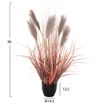 ΔΙΑΚΟΣΜΗΤΙΚΟ ΣΥΝΘΕΤΙΚΟ ΦΥΤΟ ΣΕ ΓΛΑΣΤΡΑ GRASS+FEATHER Φ14,5x12,5-86