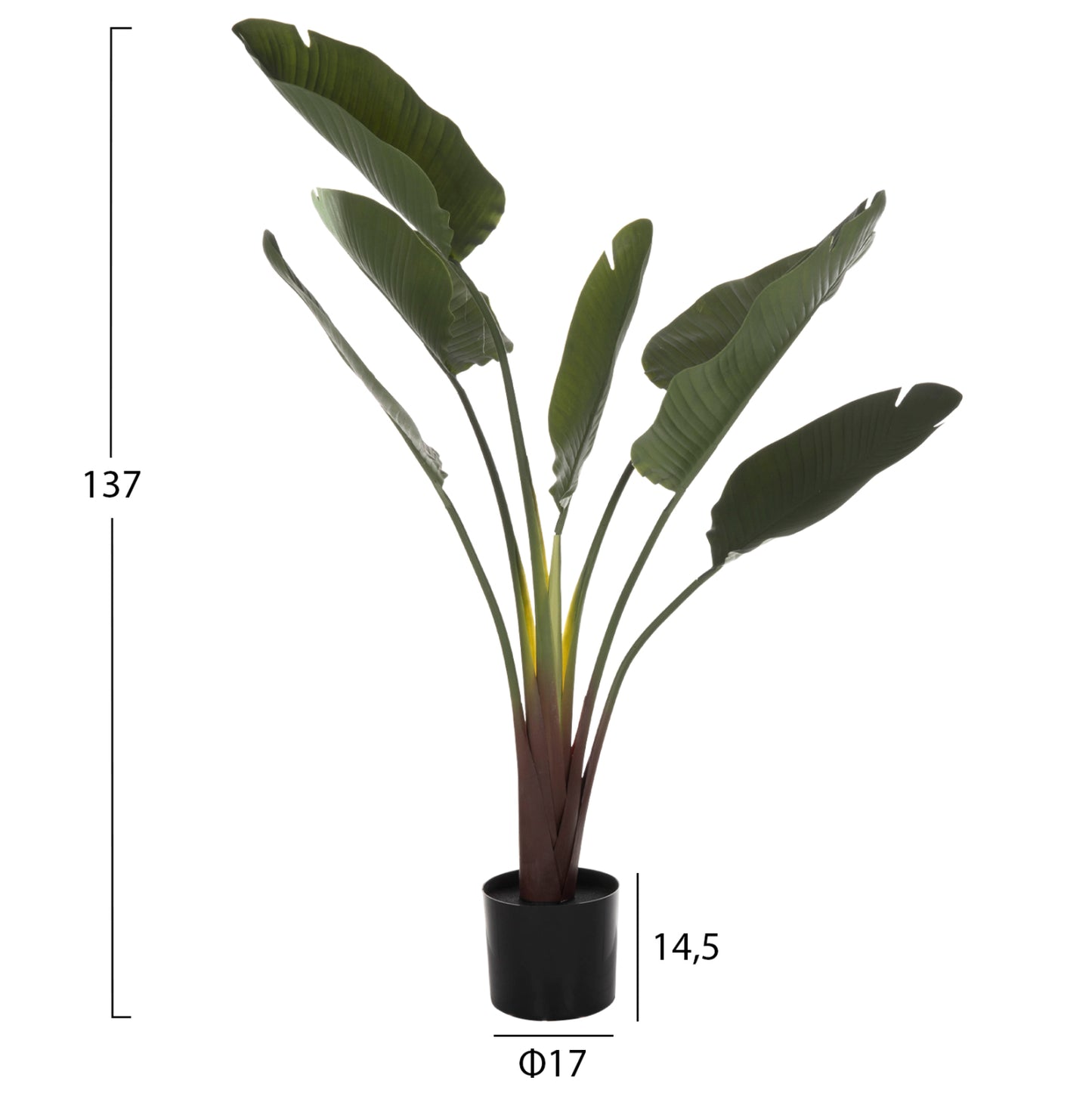 DECORATIVE ARTIFICIAL STRELITZIA PLANT IN POT F17x14.5-137
