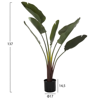 DECORATIVE ARTIFICIAL STRELITZIA PLANT IN POT F17x14.5-137