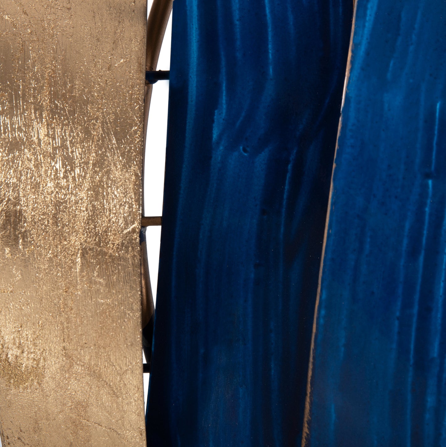 WALL DECORATION METAL IN BLUE GOLD 90.5x50cm