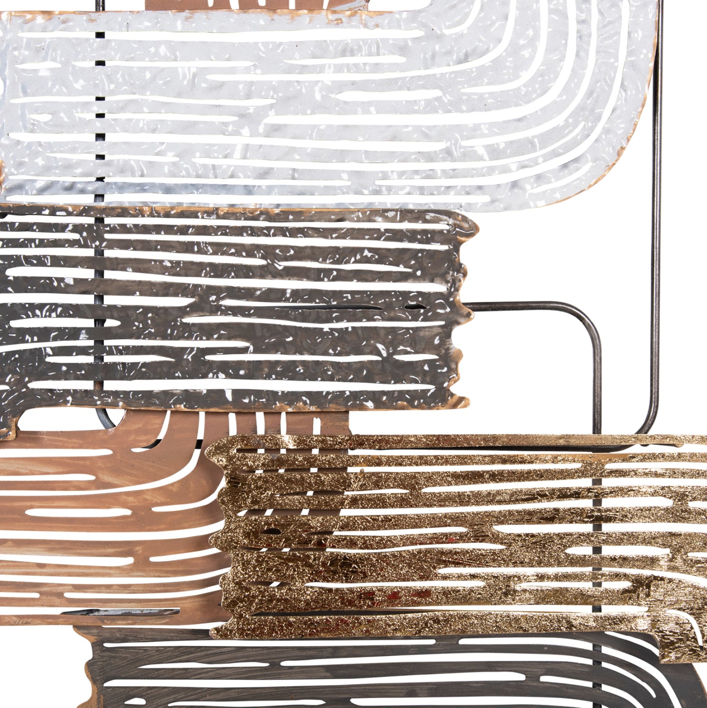 METAL WALL DECORATION IN VARIOUS COLORS 58x4x109
