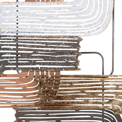 METAL WALL DECORATION IN VARIOUS COLORS 58x4x109