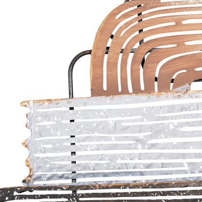 METAL WALL DECORATION IN VARIOUS COLORS 58x4x109