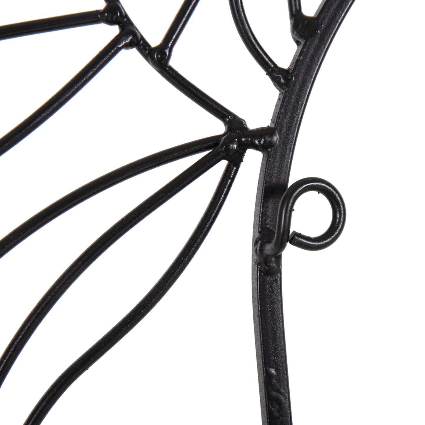 WOODEN WALL DECORATION IN NATURAL BLACK METAL 66x100cm